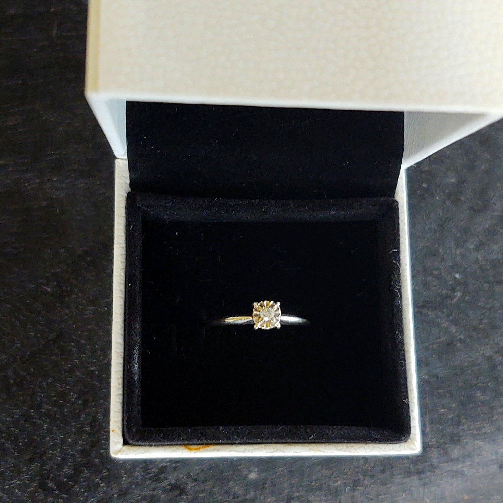 💎HP💎14k Gold Diamond vintage Engagement Ring Size 5.5 - Picture 4 of 6